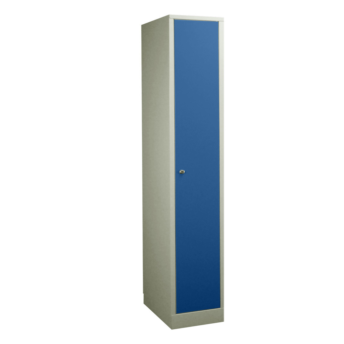 Wolf Spind Serie 42 extrahoch,Sockel, Abteilbreite 400 mm, 1 Abteil Enzianblau RAL 5010