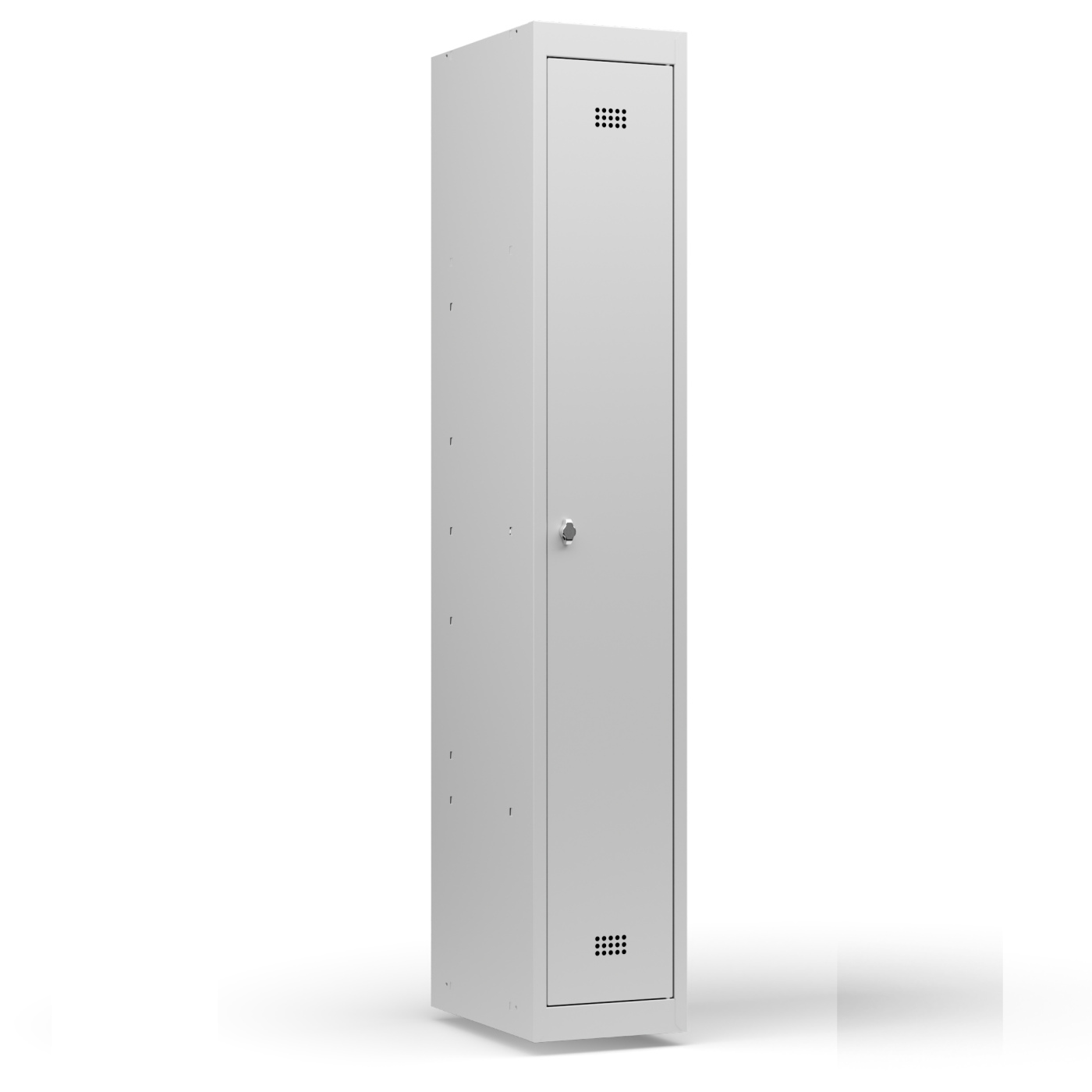 Wolf Spind-System Serie 30 Grundelement, Sockel, Abteilbreite 300 mm, 1 Abteil Lichtgrau RAL 7035