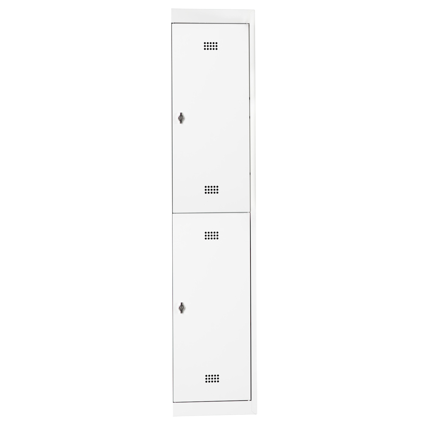 Wolf Spind-System Serie 30 doppelstöckig Anbauelement Sockel Abteilbreite 400 mm 1 Abteil Lichtgrau RAL 7035