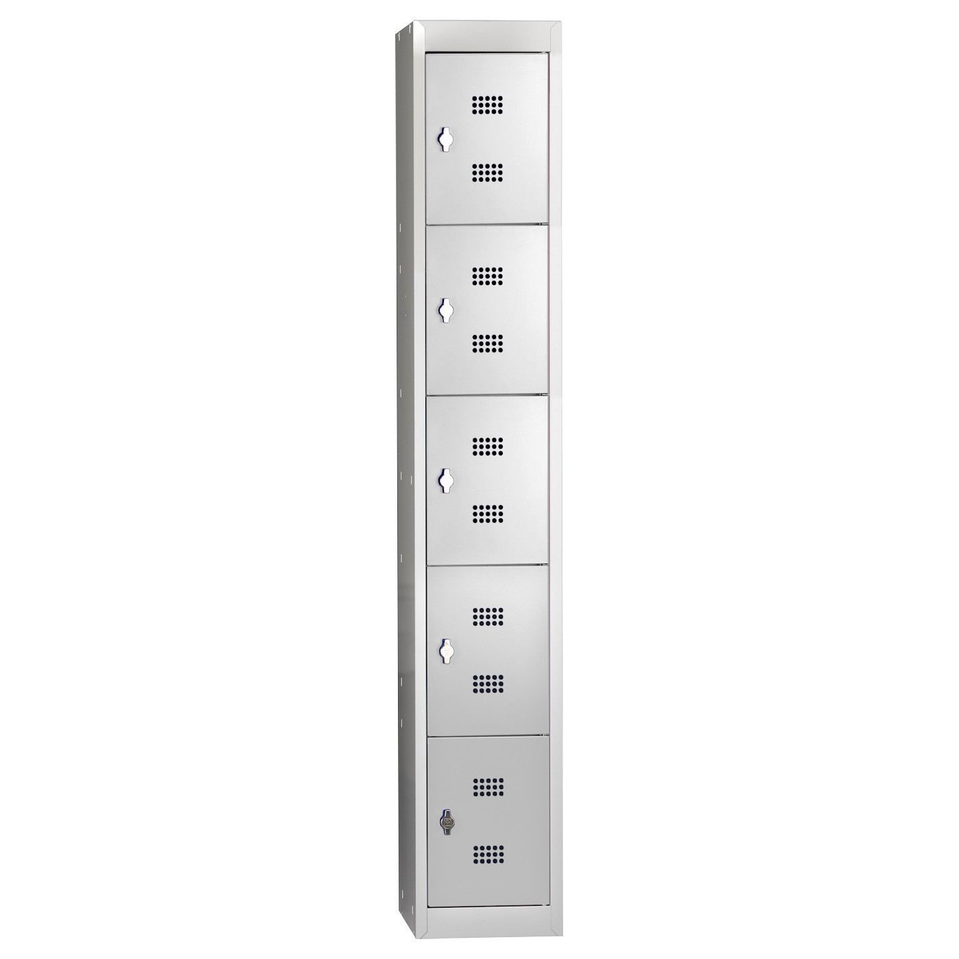 Wolf Fächerschrank-System Serie 30 Grundelement Abteilbreite 300 mm 1 Abteil x 5 Fächer Lichtgrau RAL 7035