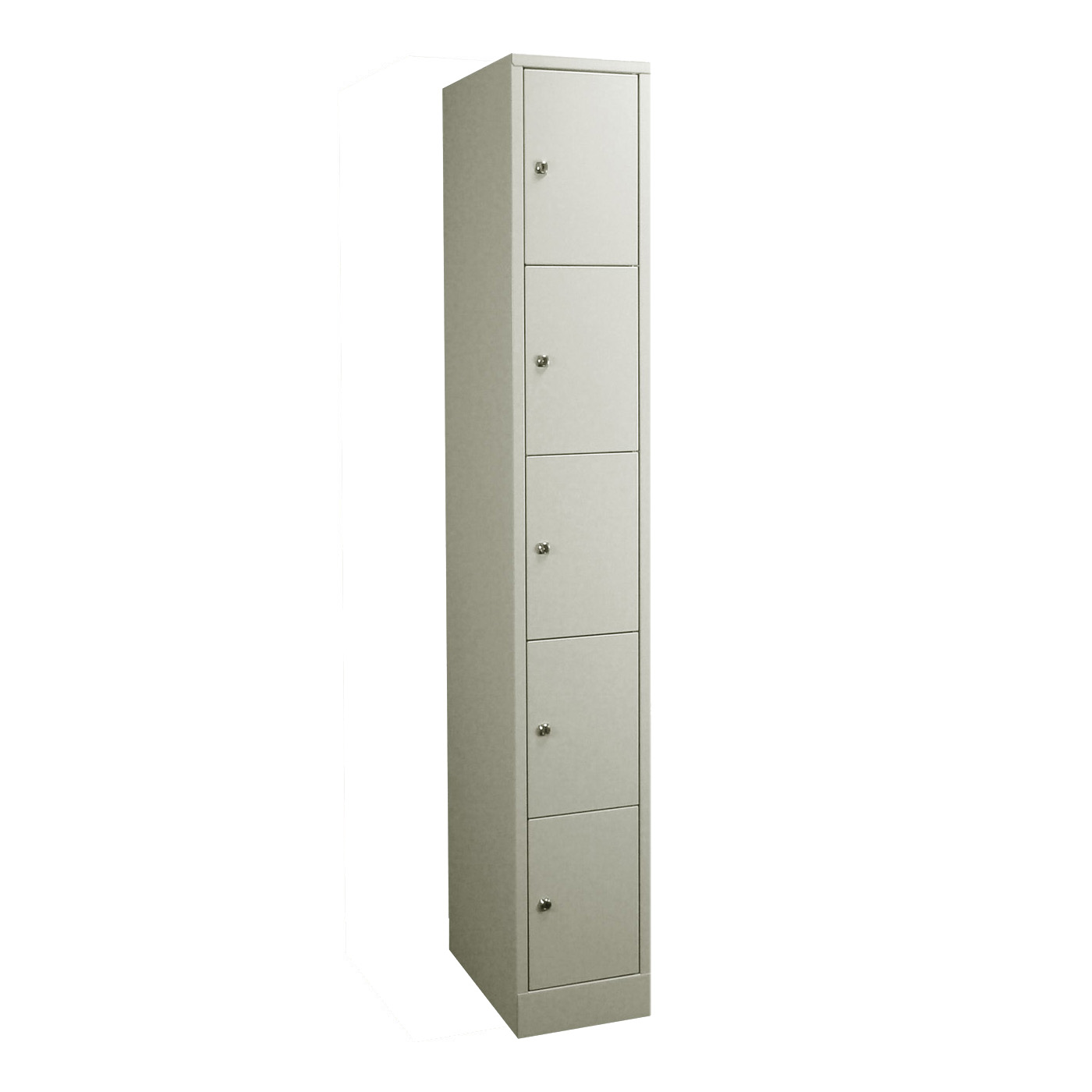 Wolf Fächerschrank Serie 42 extrahoch Sockel Abteilbreite 300 mm 1 Abteil à 5 Fächer Lichtgrau RAL 7035