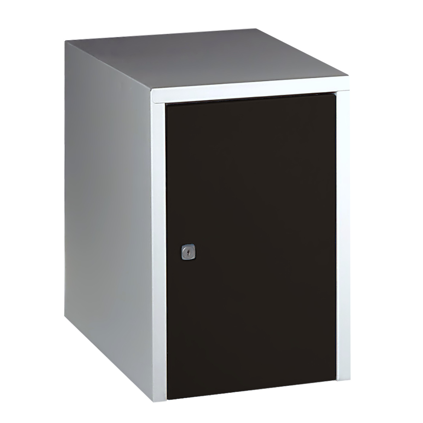 Wolf Aufsatzschrank Serie 73 , Sockel, Abteilbreite 300 mm, 1 Abteil Tiefschwarz RAL 9005