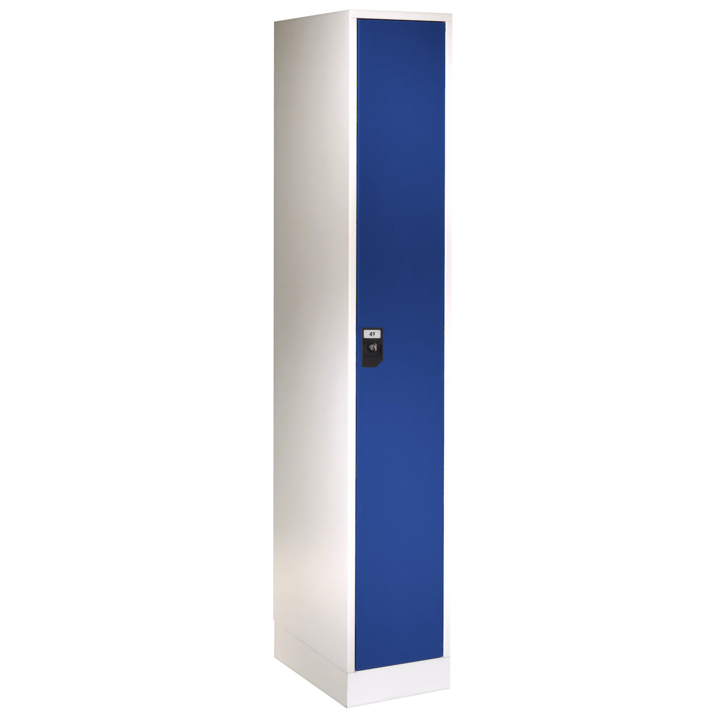 Wolf Spind Serie 96, Sockel, Abteilbreite 300 mm, 1 Abteil Enzianblau RAL 5010