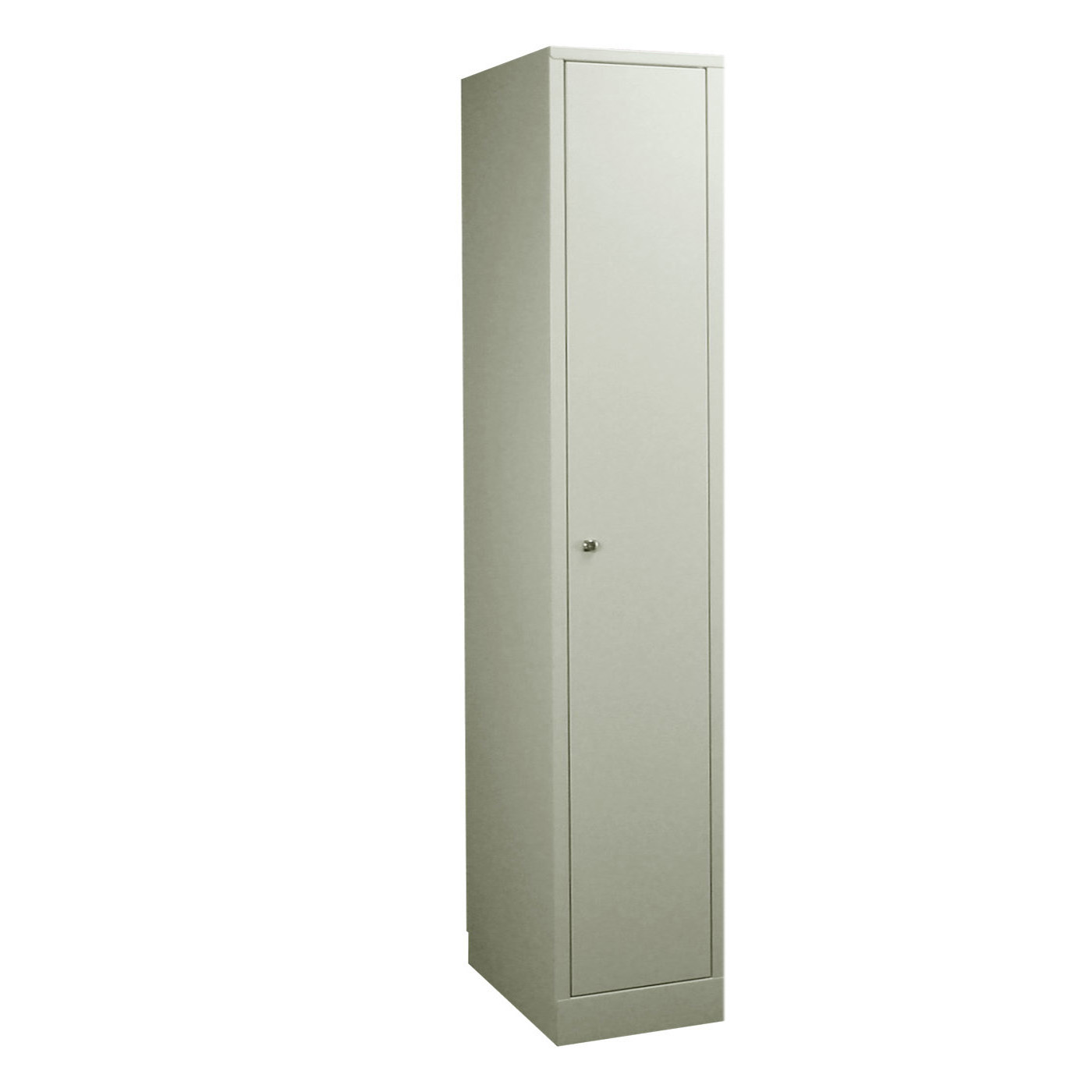 Wolf Spind Serie 42 extrahoch,Sockel, Abteilbreite 400 mm, 1 Abteil Lichtgrau RAL 7035