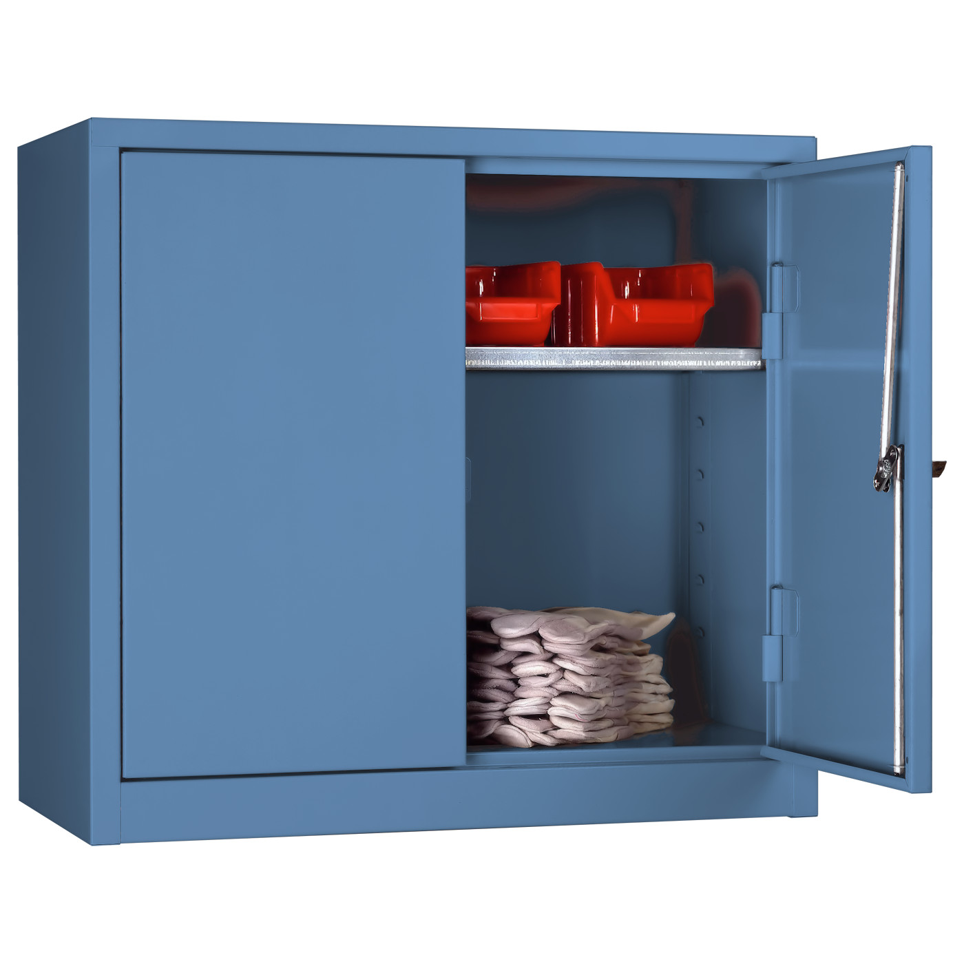 Wolf Werkzeug-Hängeschrank Serie 27 Breite 650 mm 1 Abteil 1 Fachboden Brillantblau RAL 5007